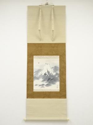 西山翠嶂筆　富嶽　肉筆紙本掛軸（共箱）□z